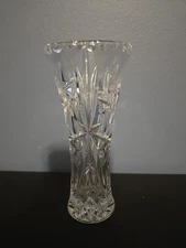 Vintage Lenox Full Lead Crystal Stars 6” Bud Vase Pinwheel 