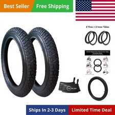 2 Sets 12"/14"/16"/18"/20" Bike Replacement Tires and Inner Tubes for MTB, BM...