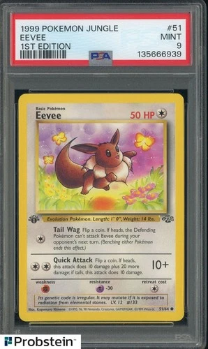 ​1999 Pokemon Jungle 1St Edition #51 Eevee PSA 9