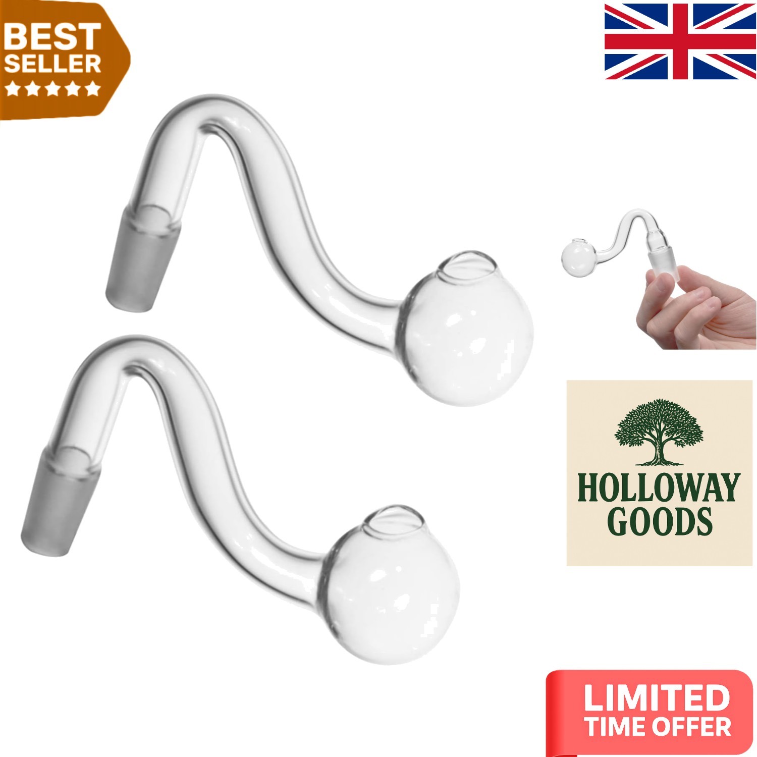 Clear Borosilicate Glass Bowl, 14mm Male - Smooth Smoking Experience