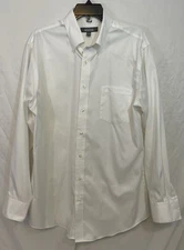 Men’s Kenneth Cole Reaction White Dress Shirt So 16-16.5 34/35 Reg Fit Non Iron