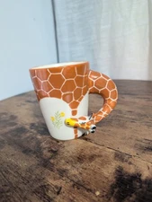 Giraffe Coffee Tea Mug 10z Painted African Animal Capuccinno Hot Chocolate Cup