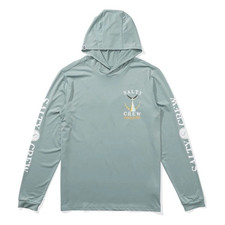 Salty Crew Tailed Sunshirt Men's Large Mackerel Blue Hooded Pullover GBO1047