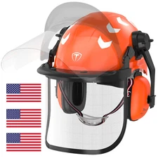 Chainsaw Helmet with Ear Protection Forestry Safety Helmet with Mesh Face Shield