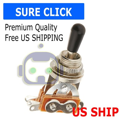 Black Tip 3 Way Switch Pickup Electric Guitar Selector Toggle Les Paul Epiphone