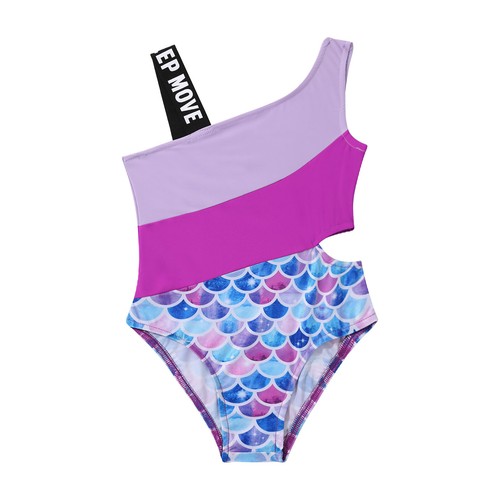 Girls Swimwear Patchwork Bathing Suits Pool Swimsuit Comfortable Bodysuit Kids - Picture 21 of 36