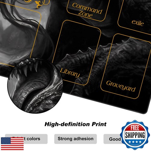 DEGDFSGR for MTG Playmat with Zones 24 x 14 inches for TCG Playmats Non-Slip - Picture 3 of 5