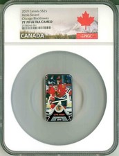 2019 Canada S$25 NHL Denis Savard Chicago Blackhawks NGC PF70 Ultra Cameo