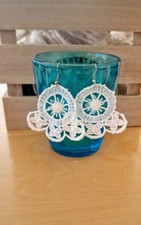 Ohrringe Plauener Spitze Unikat upcycling Schmuck Handmade Vintage Shabby chic 