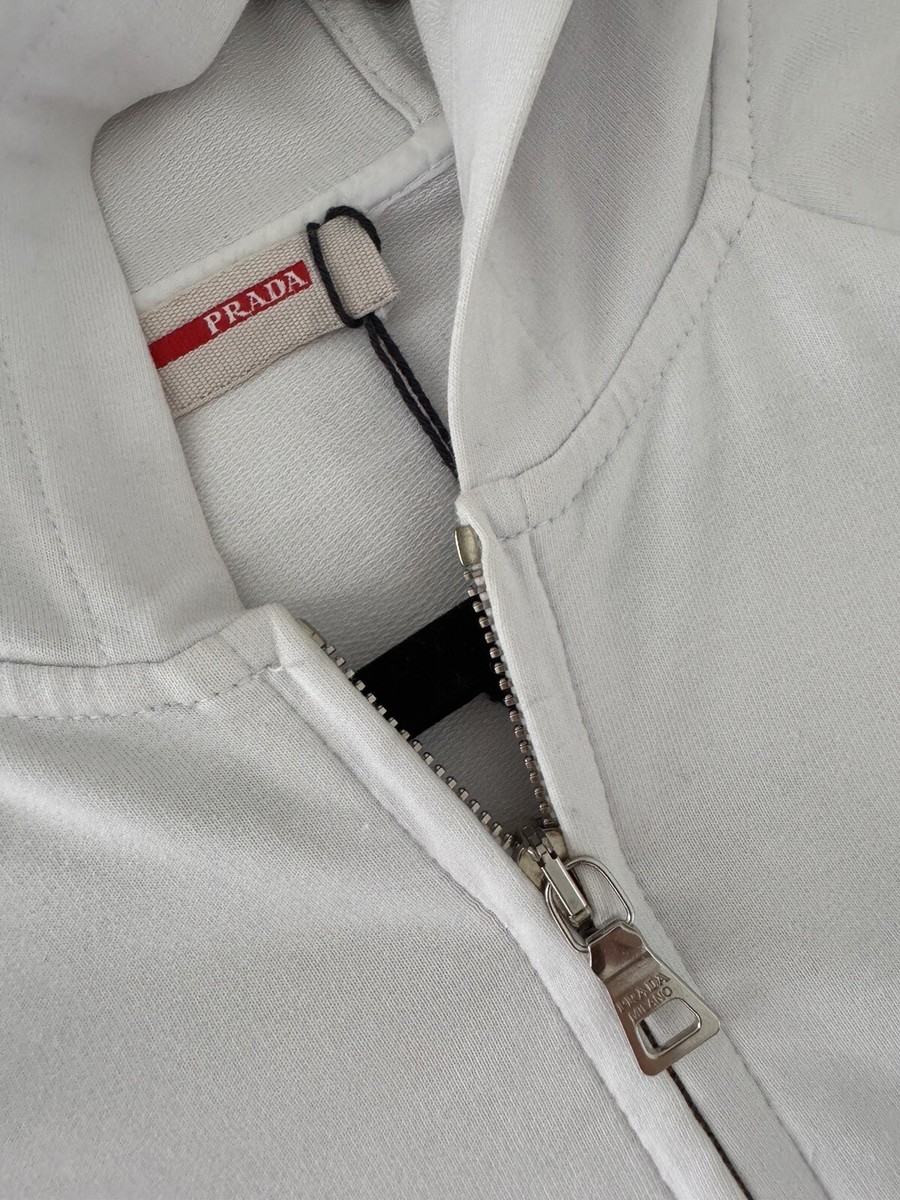 Authentic Prada White Zip Sweatshirt XS | eBay Authentic Prada White Zip Sweatshirt XS | eBay