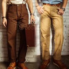 Red Tornado Men's Officer Chino 100% Cotton Trousers Paris Buckle Twill Pants