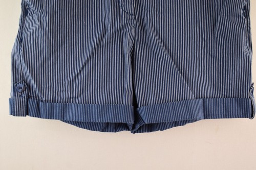 M&S Collection Blue Striped Bermuda Shorts size Uk 12 Womens summer beach - Picture 3 of 9