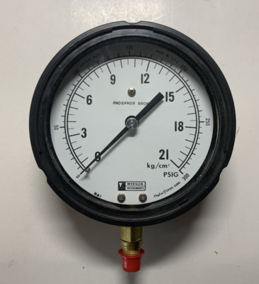 Weksler Instruments 4-1/2'' Regal Pressure Gauge, 0-21kg, 1/4 npt, BA14P