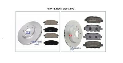 Front And Rear Brake Pad Set For Nissan Elgrand E51 2002-2010 – 3.5i & 2.5i – OE Quality