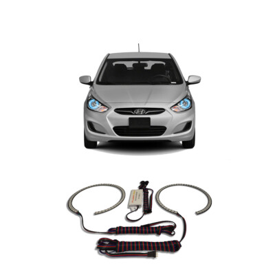 Bright Blue Angel Eye Headlight Halo kit for Hyundai Accent 12-14