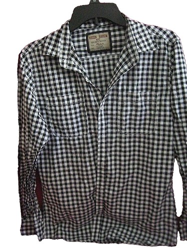 90s〜00s ゲス GUESS オンブレチェックレーヨン開襟シャツ XL guess