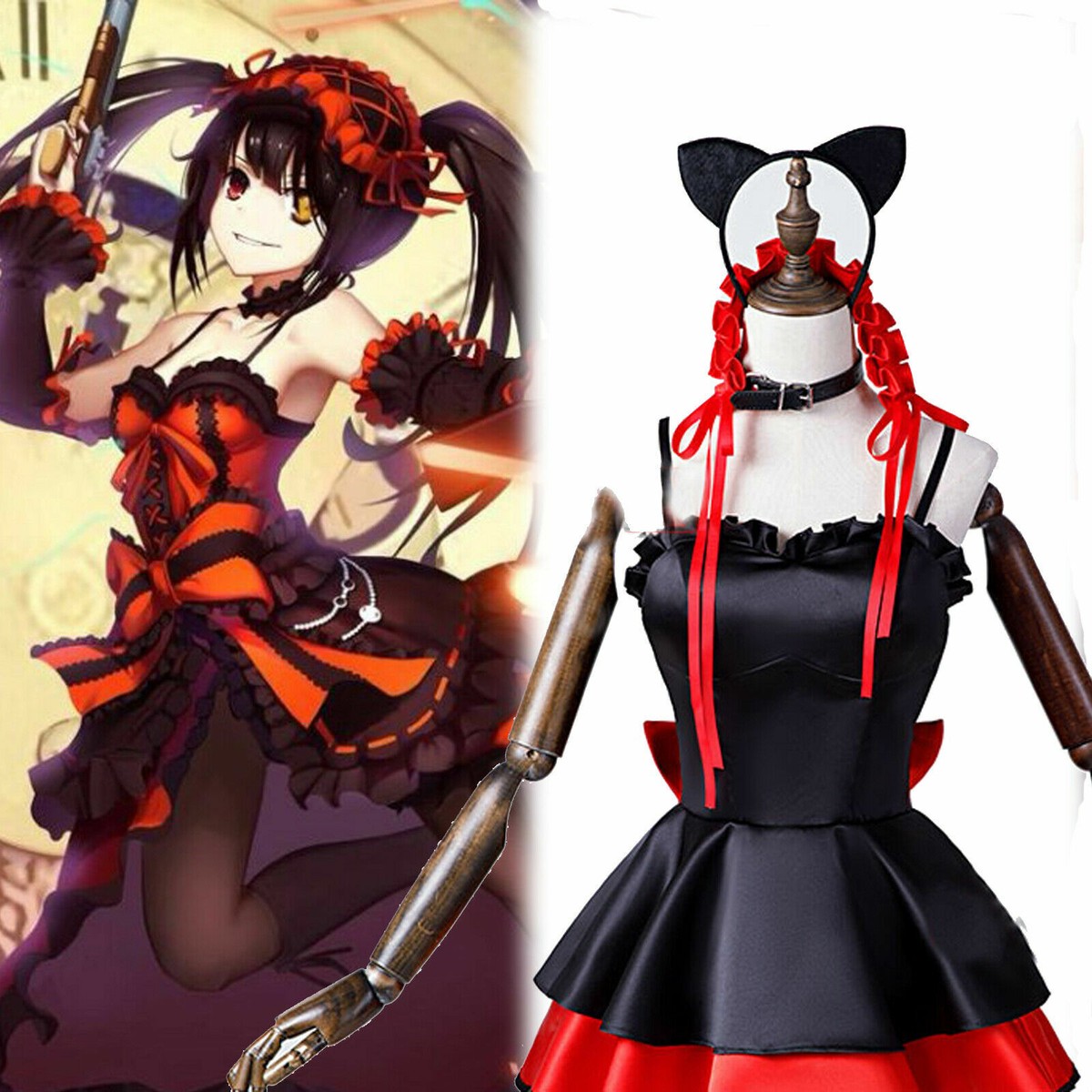 Date A Live Ⅲ Tokisaki Kurumi Nightmare Cosplay Costume