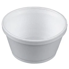 Dart Extra Squat Foam Food Container White 8 oz. | 1000/Case