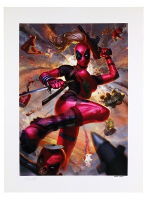 Sideshow Collectibles Lady Deadpool Premium Fine Art Print Marvel Sample