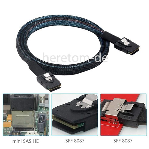 1M Internes Mini SAS auf Mini SAS Kabel SFF-8087 auf SFF-8087 HBA to Backplane - 第 1/9 張圖片
