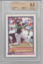 1991 Bowman Rickey Henderson (HOF) (#213) (Populatoin of 1) BGS9.5 BGS