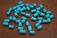 100 PCS DYED AQUA BLUE TUBE BUFFALO BONE BEADING BEADS 8MM