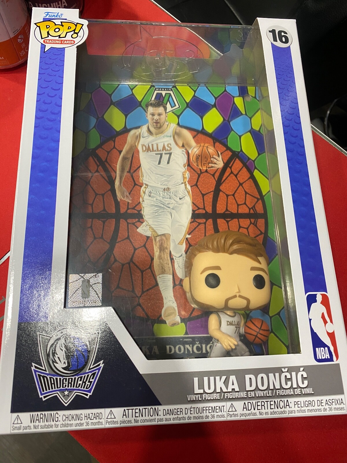 Funko Pop Luka Doncic #16 Panini Mosaic Trading Card New