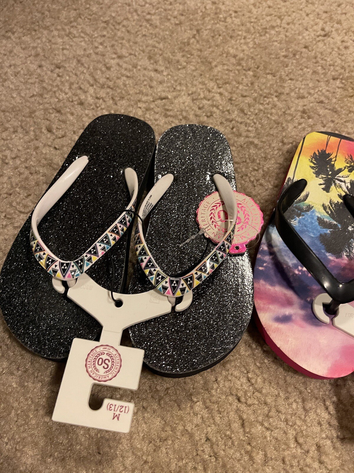 Lotto di 6 infradito scarpe bambina nuove taglia 12 13