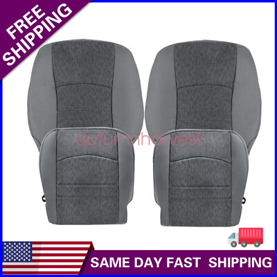 Soillar Driver Bottom Cloth Seat Cover – For Dodge Ram 1500-5500 2013-2018, Gray