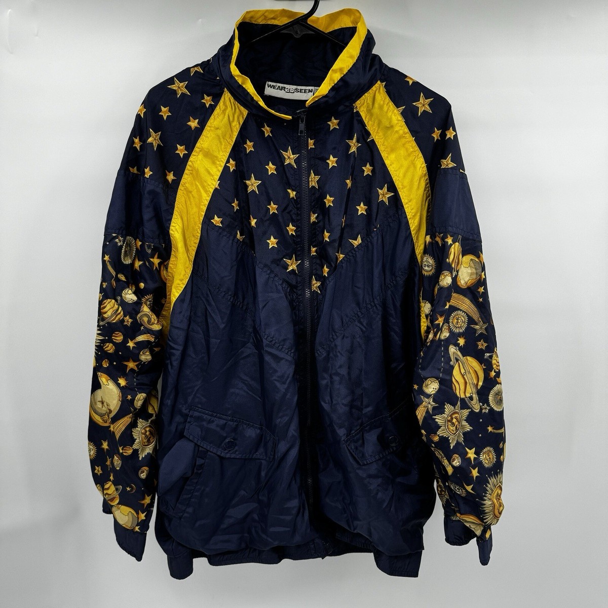 Wear 2B Seen Sun Moon Stars Lined Nylon Jacket Size 2X | eBay Wear 2B Seen Sun Moon Stars Lined Nylon Jacket Size 2X | eBay