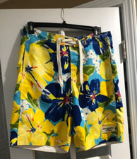 Abercrombie  Fitch AF Floral Hawaiian Swim Board Shorts Cargo