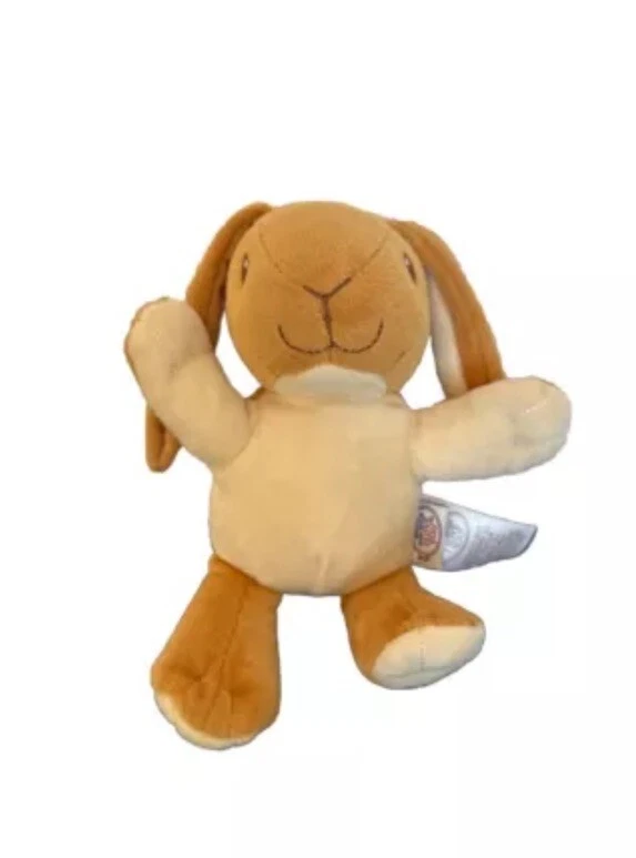 Adivina cuánto te amo set de regalo liebre marrón nuez y chirrido cuadrado juguete suave para bebé Foto 3 de 4