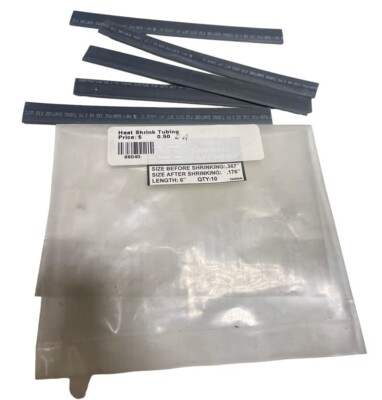 Morris 68040 .367'' - .176'' Heat Shrink Tubing 6'' (LOT OF 5)   Fast Shipping  