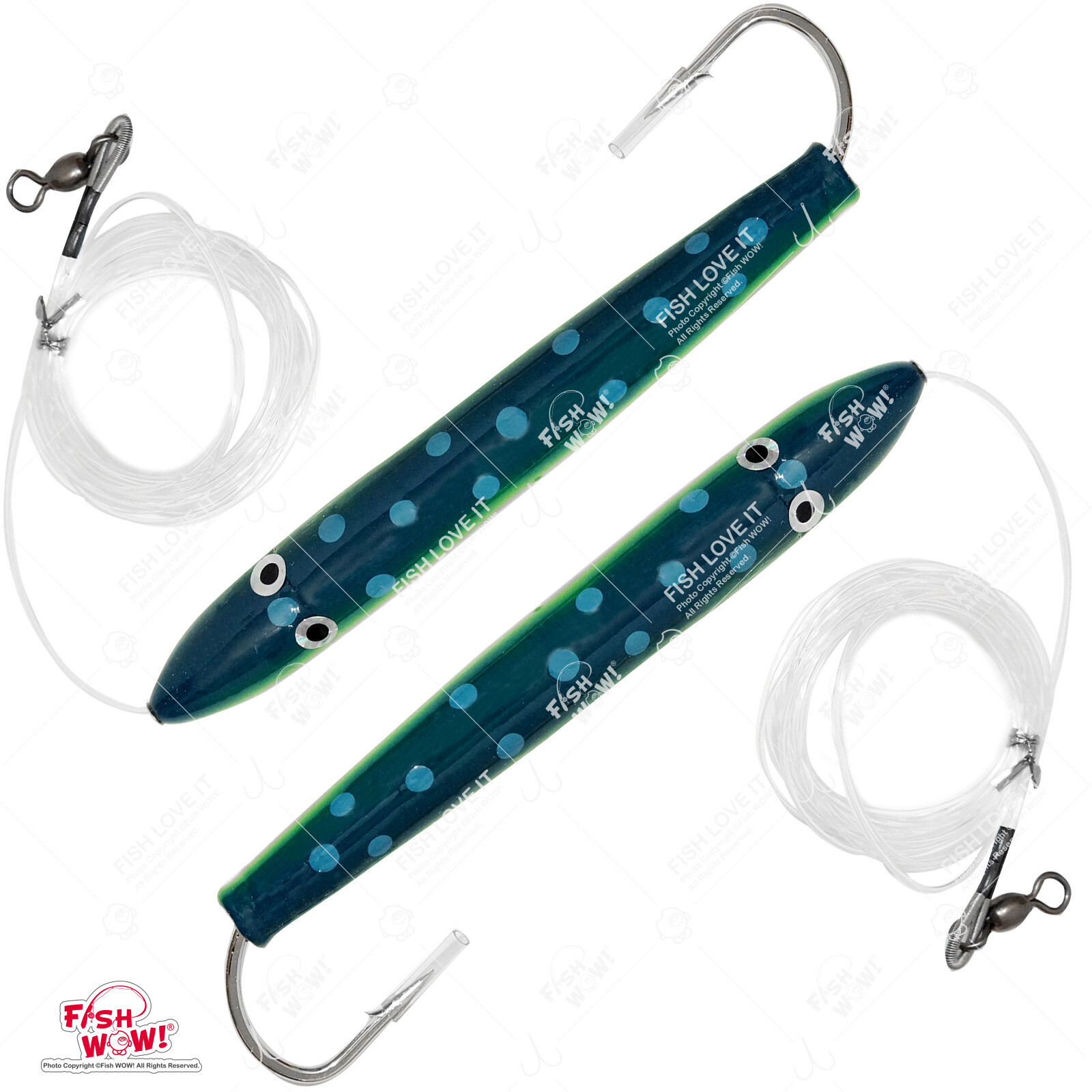 5pcs 6" Fishing Cedar Plugs Rig Tuna Mahi Trolling Wooden Fish Lure Green Dorado - Image 4