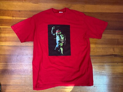 Supreme Mens Medium TMNT Raphael Bandana Shirt - Red Teenage