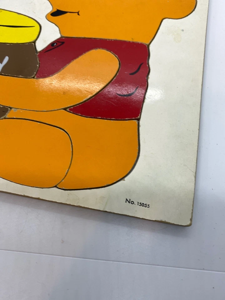 PUZZLE DE MADERA SEARS VINTAGE AÑOS 70 - BANDEJA DE MADERA WINNIE THE POOH & HUNNY POT DISNEY Foto 4 de 4