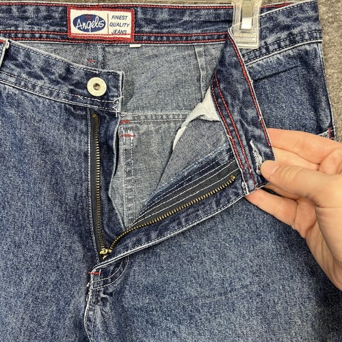 Vintage Y2K Angels Cargo Pocket Jeans Flare Bootcut Denim Juniors Size 11 - Picture 14 of 19