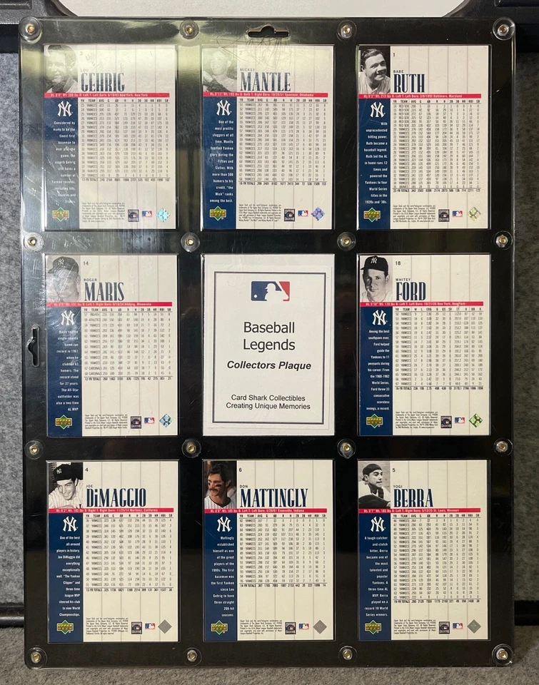 Нью-Йорк Янки легенды Дань Династии Мемориальная доска Мантия/Марис/Берра... - Изображение 2 из 2