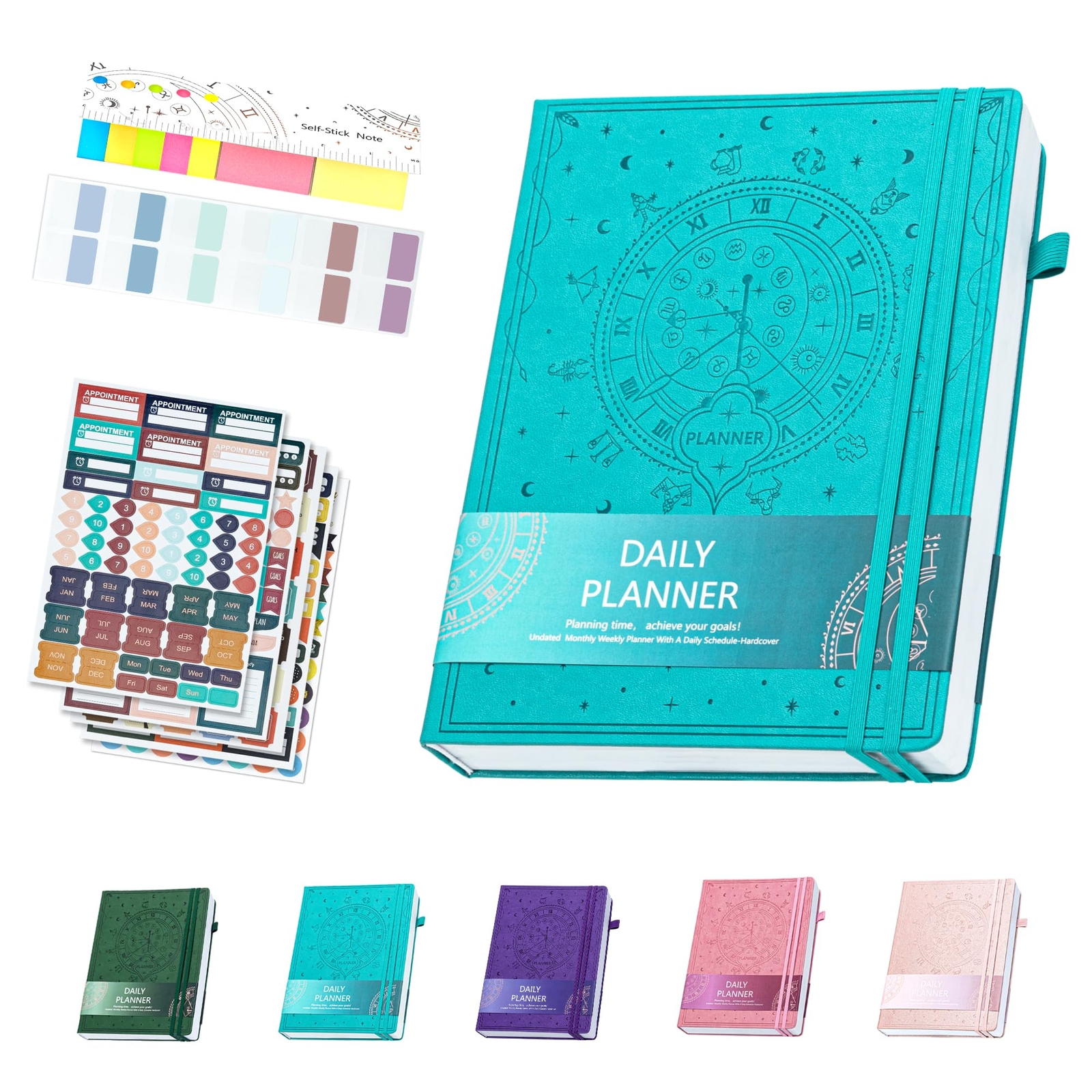 Ospelelf Undated Daily Planner 2024-2025 12 Months 8.5 x 11 Weekly & Monthly ...