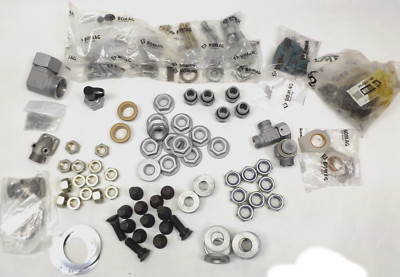 Large Lot of Bomag Fittings, Hardware, Lugs, Washers, Shims, Pump Flanges
