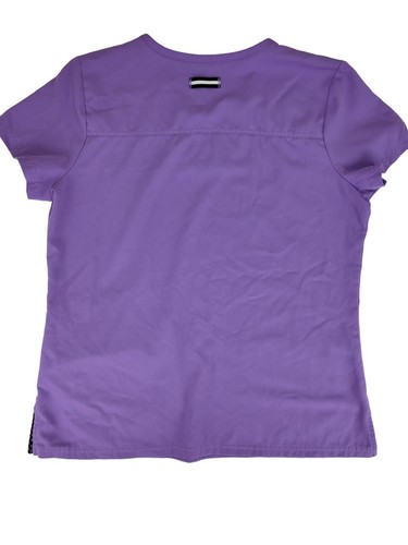 Koi Next Gen Purple Scrub Top Women's Size M Great Pockets Excellent Condition - Picture 11 of 15