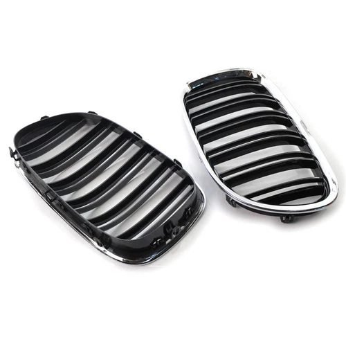 For BMW F01 F02 F03 F04 2009-2015 Pair Chrome Dual Slat Front Bumper Grille ABS - Picture 7 of 7