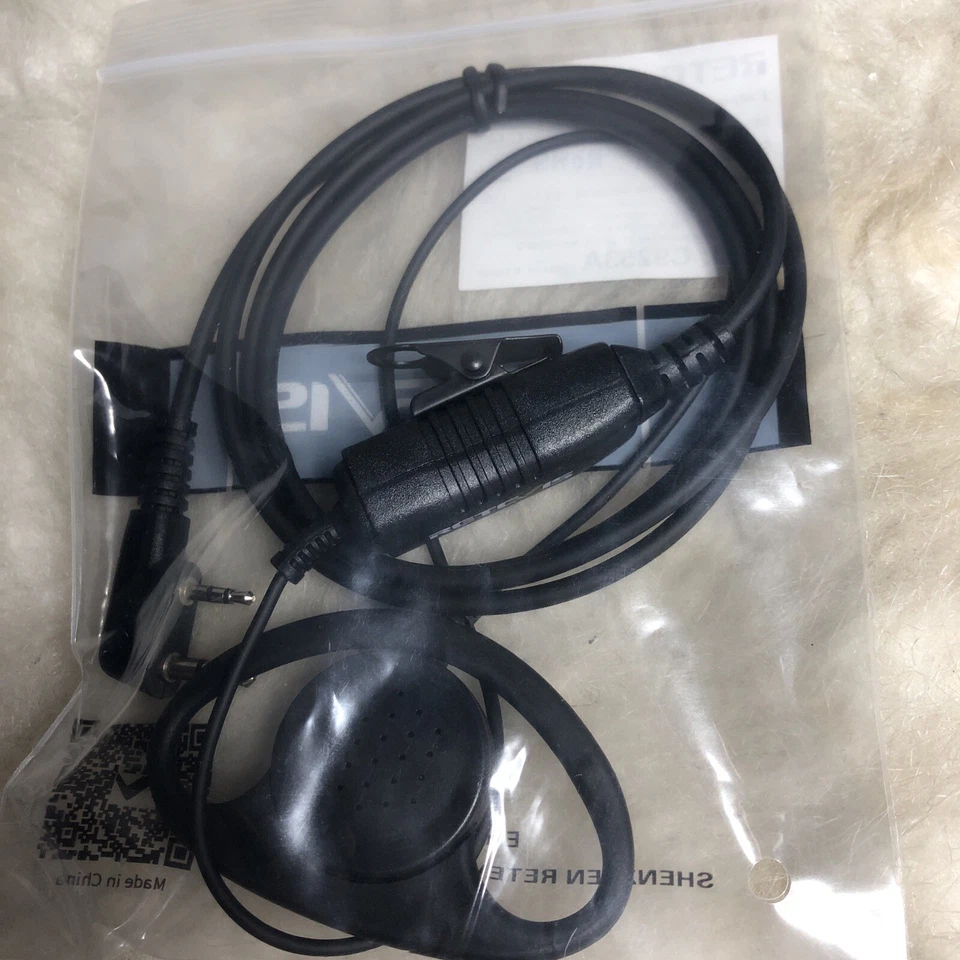 Retevis D Shape Soft Earhook 2Pin Earpiece - Image 2 of 4