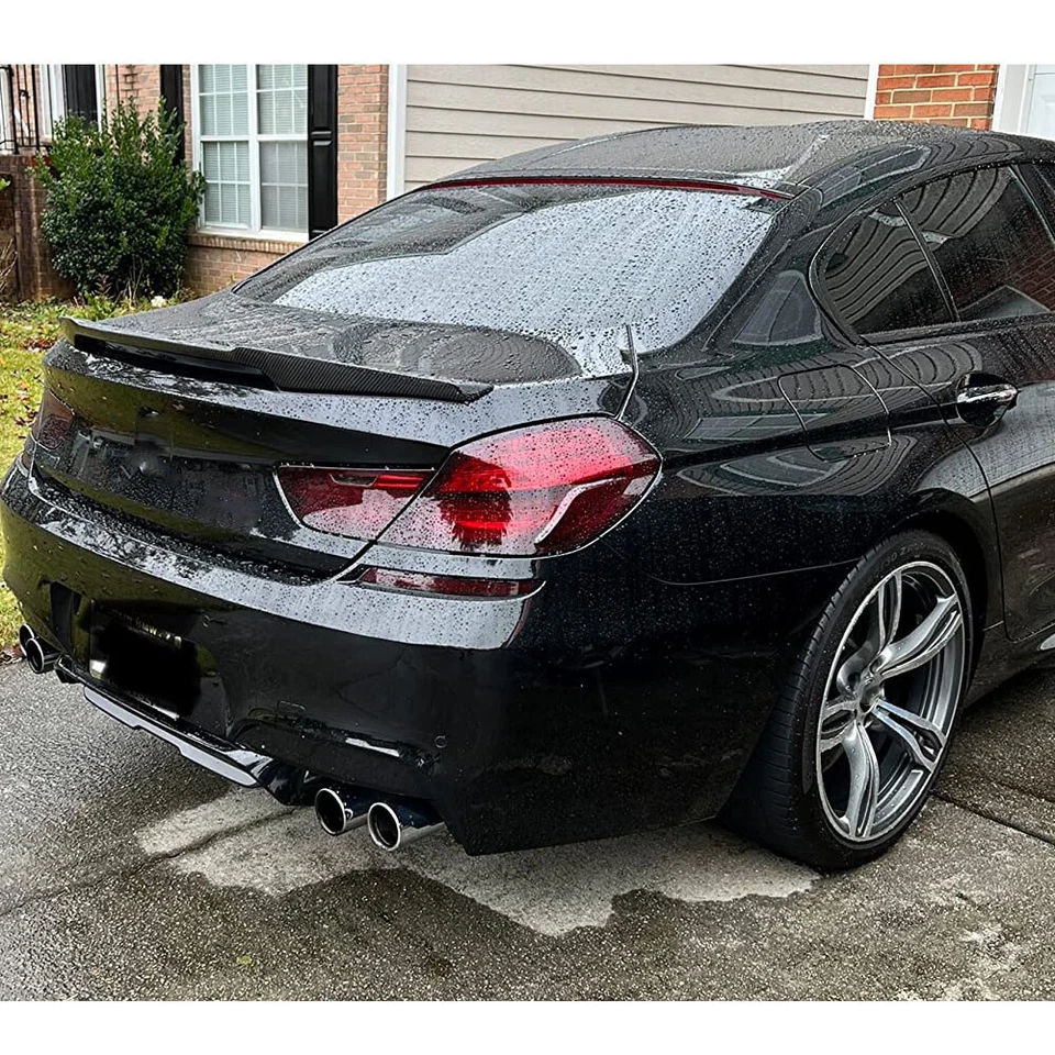 FOR 2012-2018 BMW F13 F06 640i 650i M6 M4 STYLE CARBON FIBER LOOK SPOILER WING Foto 2 de 4