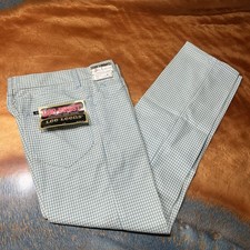 Vintage Lee Prest Lee Leena slacks Blue plaid pants NOS USA size 29x29