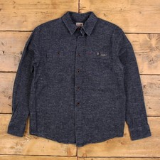 Dickies Workwear Button Shirt S Mens Cotton Work Utility Chore Heavy Duty Blue