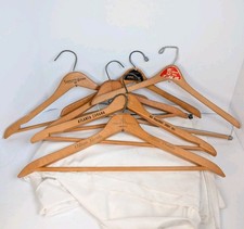 Lot 6 VTG Wooden Hangers Stores Hotel Sheraton Atlanta Cabana Hilton Dunhill's