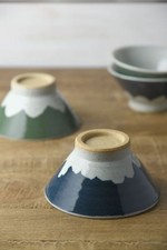 Mino Ware A pair of Rice bowl Japan perfect for Gifts Mt.Fuji couple bowl
