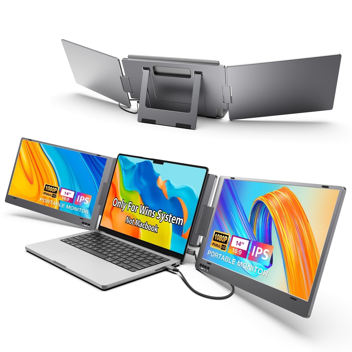 KYY Triple Laptop Screen Extender, 14