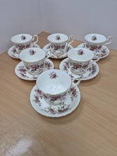 6 x Royal Albert Lavender Rose - Tea Cups and Saucers VGC HAI